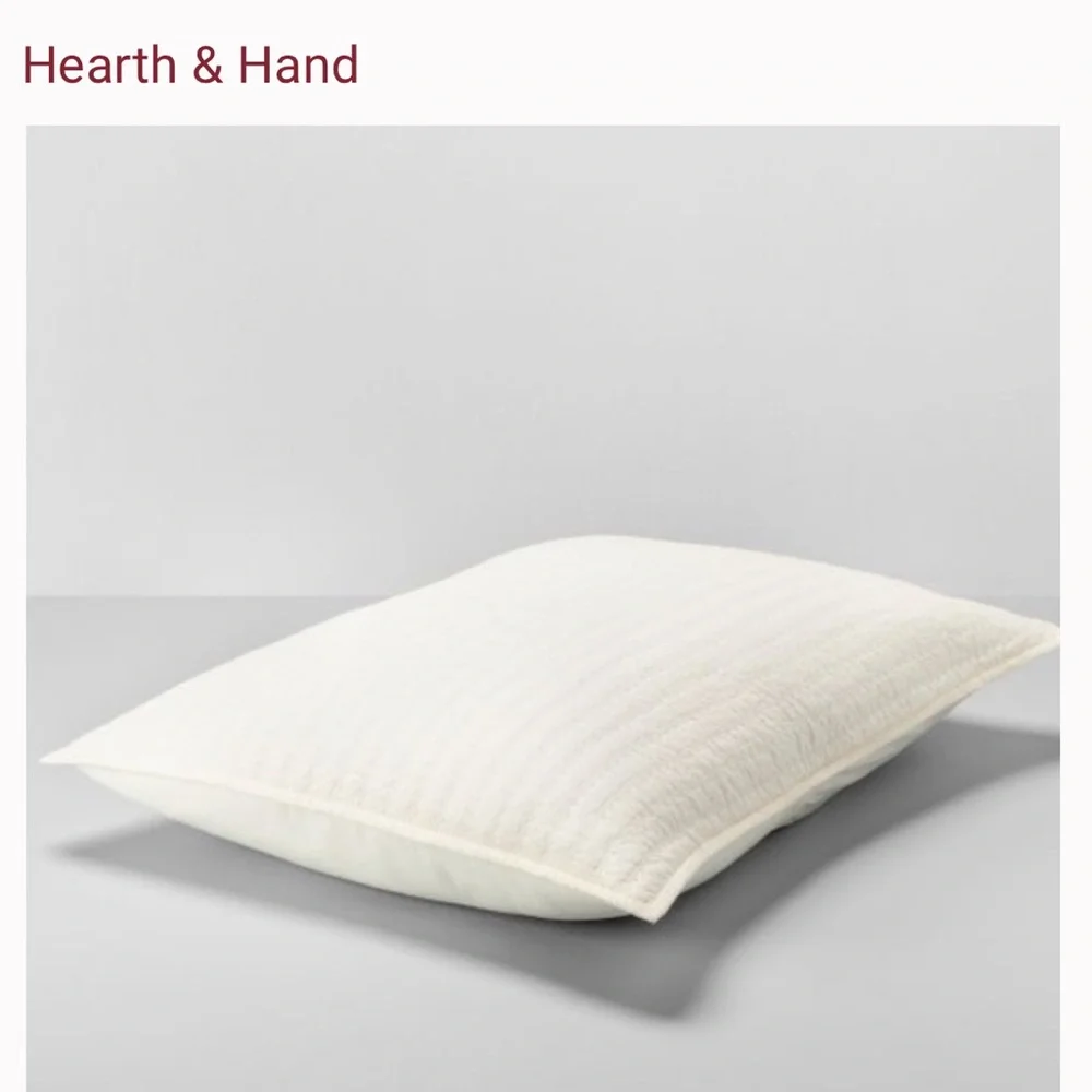 King Size Quilted Pillow ~White ~Sham Only - Hearth & Hand with Magnolia